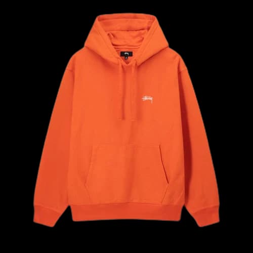 Stussy Stock Logo Hoodie Orange