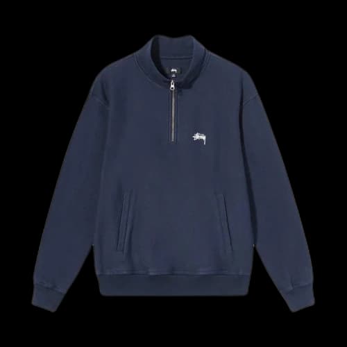 Stussy Overdyed Stock Logo Mock Navy