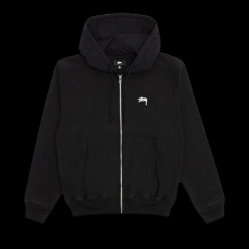 Stussy Stock Logo Zip Hood 'Black'