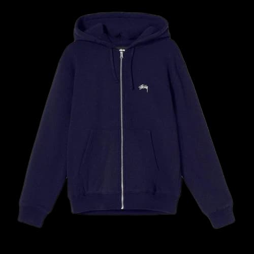 Stussy Stock Logo Zip Hood 'Navy'