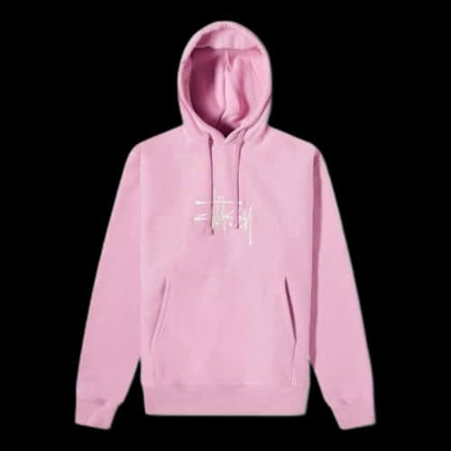Stussy Basic Embroidered Hoodie 'Pink'