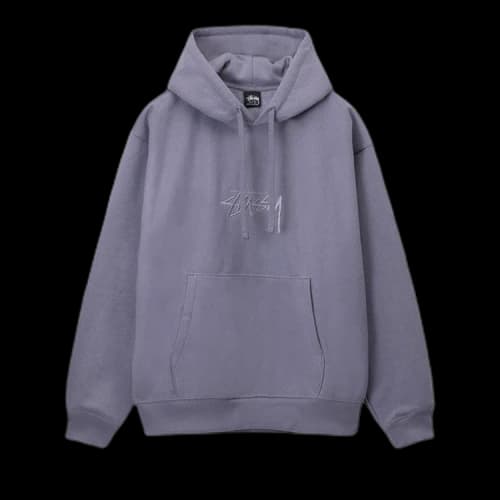 Stussy Stock Logo Applique Hoodie 'Mauve'
