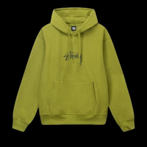 Stussy Stock Logo Applique Hoodie Moss