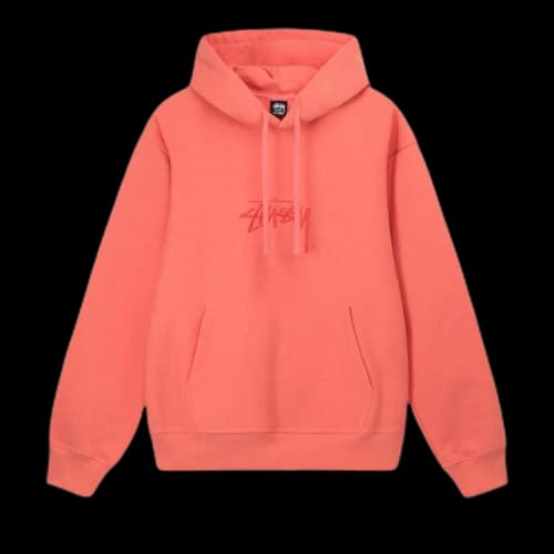 Stussy Stock Logo Appliqué Hood 'Rose'