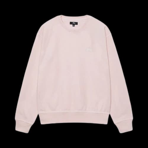 Stussy Overdyed Stock Logo Crew 'Light Pink'