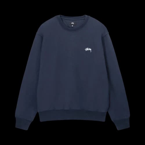 Stussy Overdyed Stock Logo Crew 'Navy'