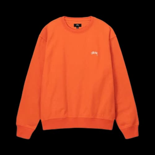 Stussy Stock Logo Crew Orange