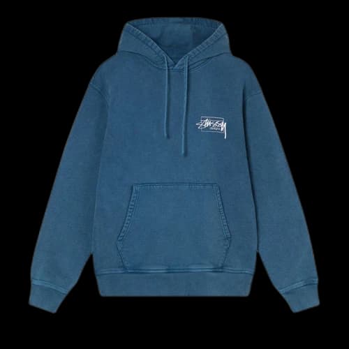 Stussy Dyed Stussy Designs Hoodie Blue