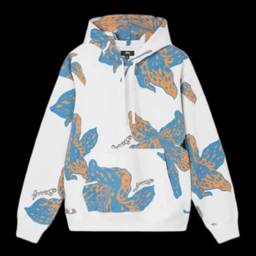 Stussy SS22 Floral Flowers Printing Unisex White