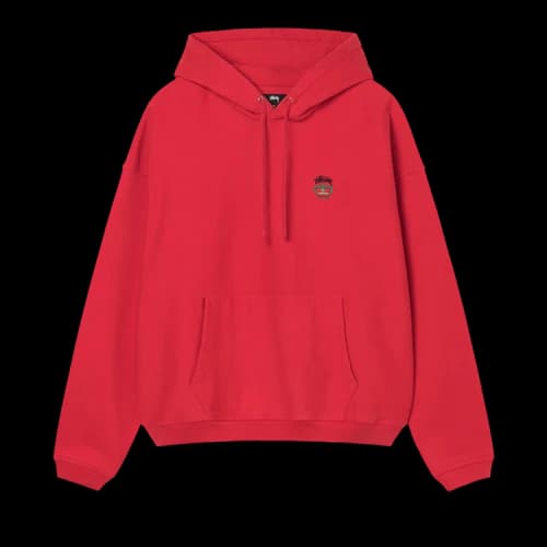 Stussy Relaxed Oversized Hoodie 'Red'