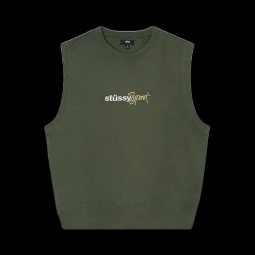 Stussy Sport Fleece Vest 'Green'