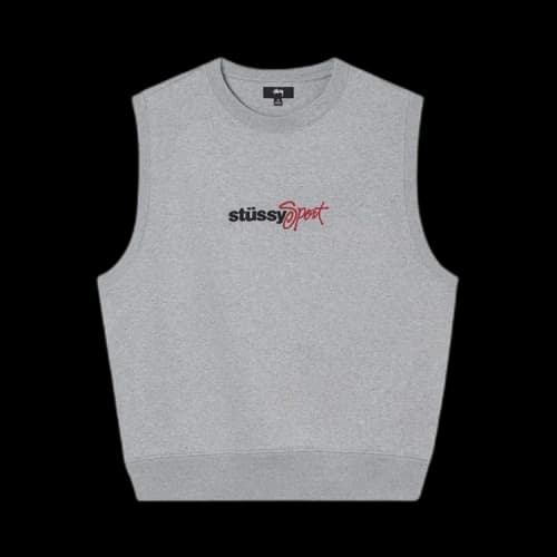 Stussy Sport Fleece Vest 'Grey Heather'