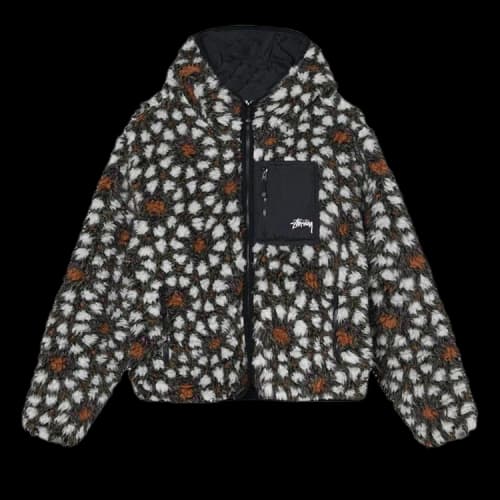 Stussy Pattern Sherpa Jacket 'Natural'