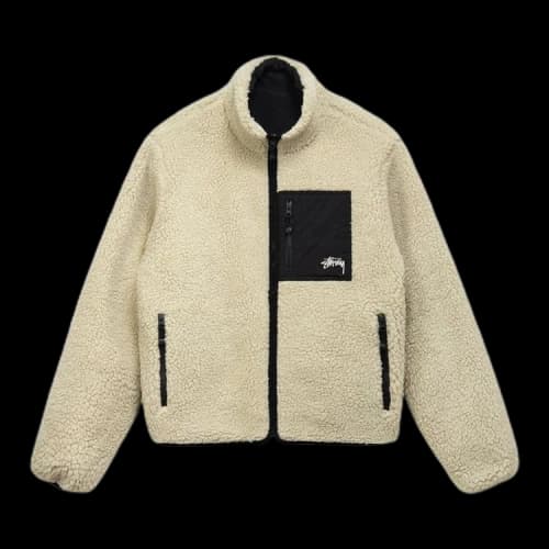 Stussy 8 Ball Sherpa Jacket 'Natural'
