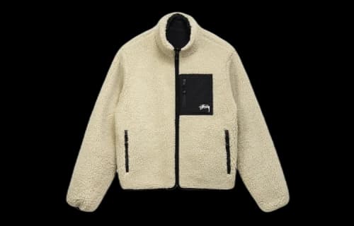 Stussy 8 Ball Sherpa Reversible Jacket 'Beige'