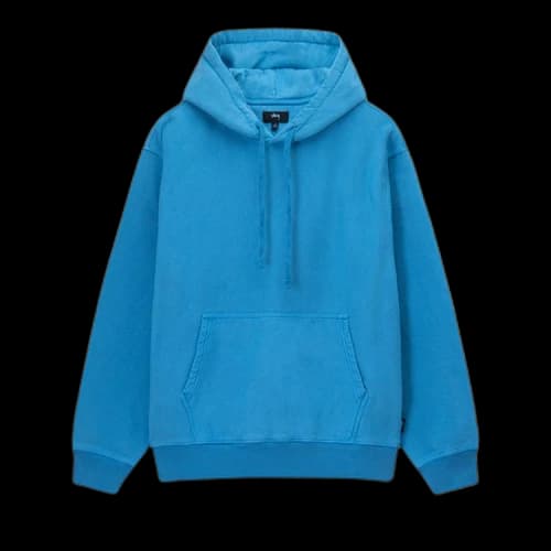Stussy Pigment Dyed Fleece Hoodie Blue