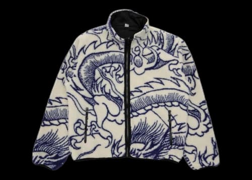 Stussy Dragon Sherpa Jacket Natural