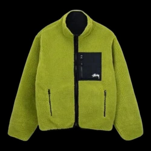 Stussy Reversible Sherpa Jacket 'Green Black'
