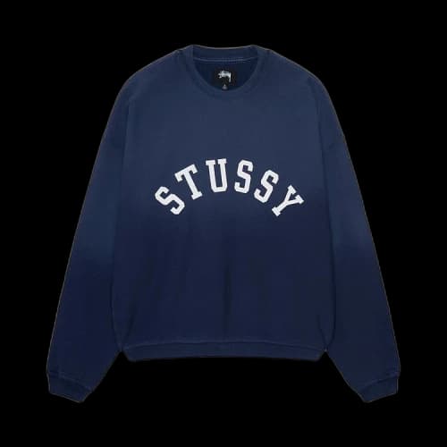 Stussy Sun Faded Oversized Crew Navy