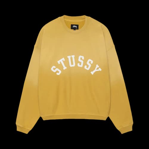 Stussy Sun Faded Oversized Crew 'Yellow'