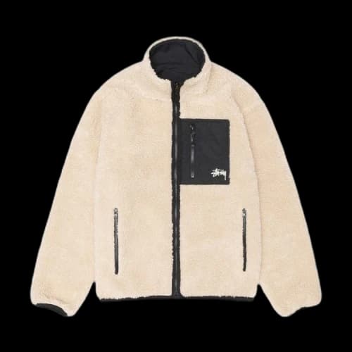 Stussy Sherpa Reversible Jacket Beige
