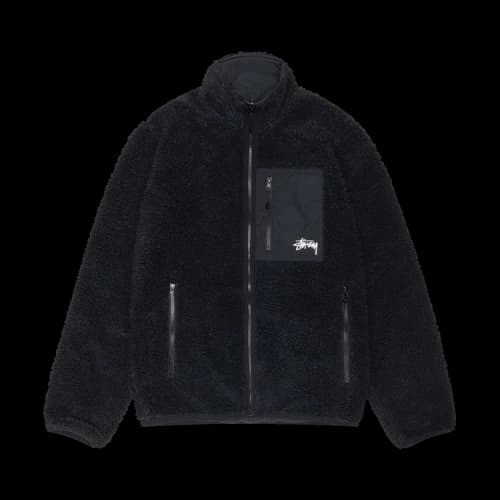 Stussy Sherpa Reversible Jacket Black