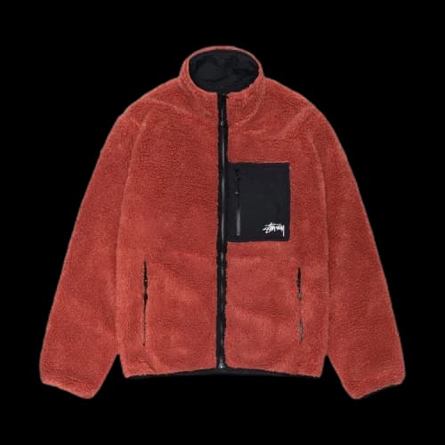 Stussy Sherpa Reversible Jacket 'Terracotta'