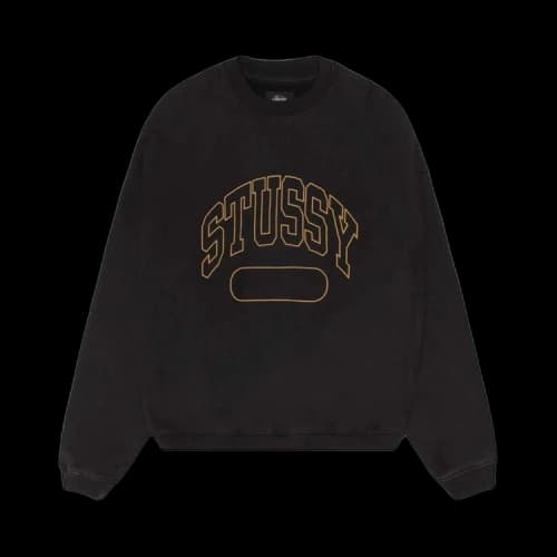 Stussy Varsity Oversized Crewneck 'Black'