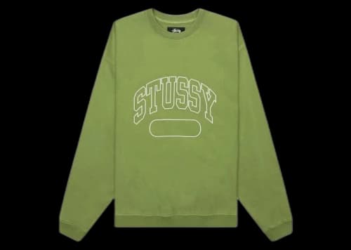 Stussy Varsity Oversized Crew Green