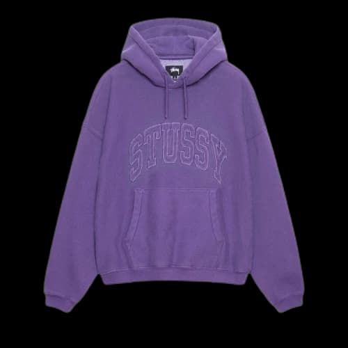 Stussy Embroidered Relaxed Hoodie 'Purple'