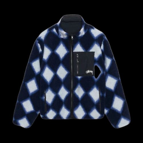Stussy Sherpa Reversible Stamp Jacket Purple