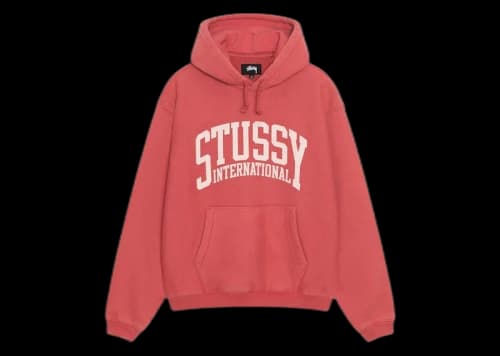 Stussy International Relaxed Hoodie Washed Red