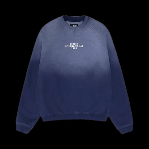 Stussy Raglan Sleeve Crew Navy