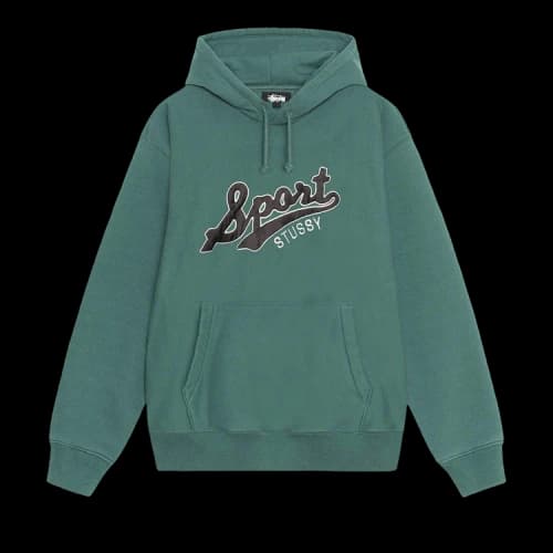Stussy Satin Patch Oversized Hoodie Green