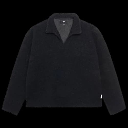 Stussy Wool Blend Sherpa Pullover Black