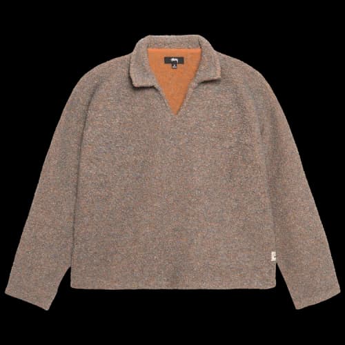Stussy Wool Blend Sherpa Pullover 'Grey'