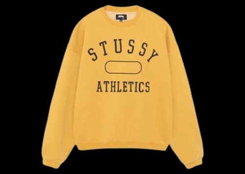 Stussy Athletics Crew Washed Gold
