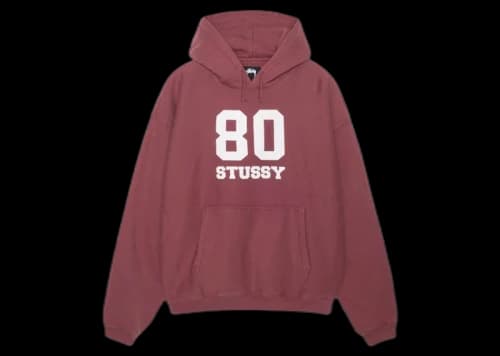 Stussy 80 Relaxed Hoodie Oxblood