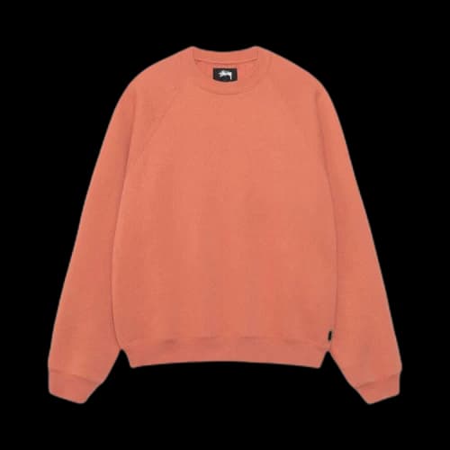 Stussy Fleece Raglan Crew Brick