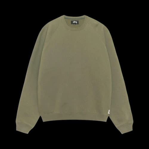 Stussy Fleece Raglan Crew Olive