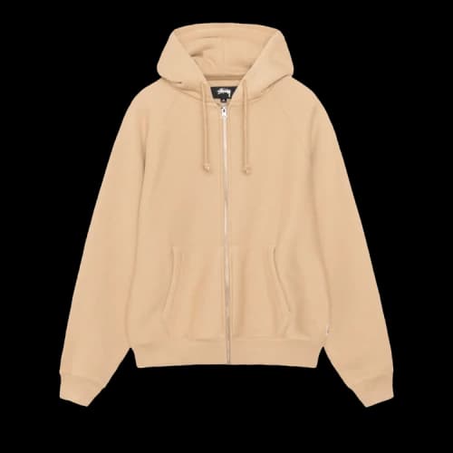 Stussy Relaxed Zip Hoodie 'Khaki'