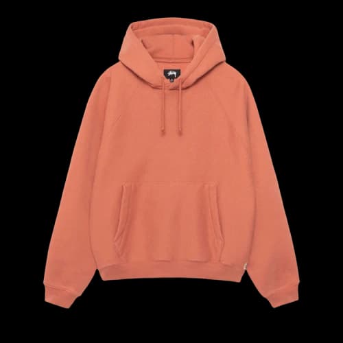 Stussy Fleece Raglan Hoodie Brick