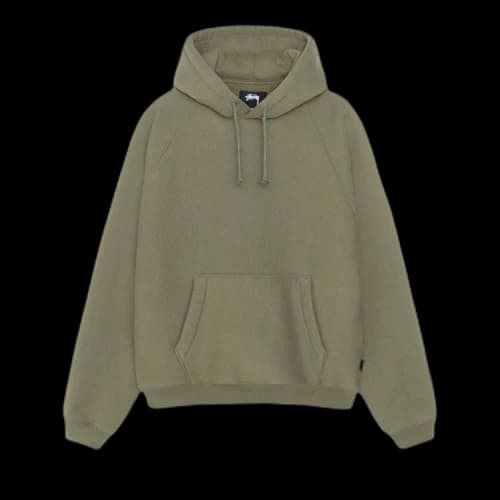 Stussy Fleece Raglan Hoodie Olive