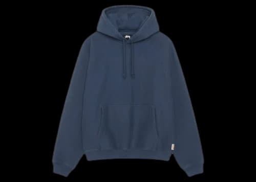 Stussy Fleece Raglan Hoodie Washed Black