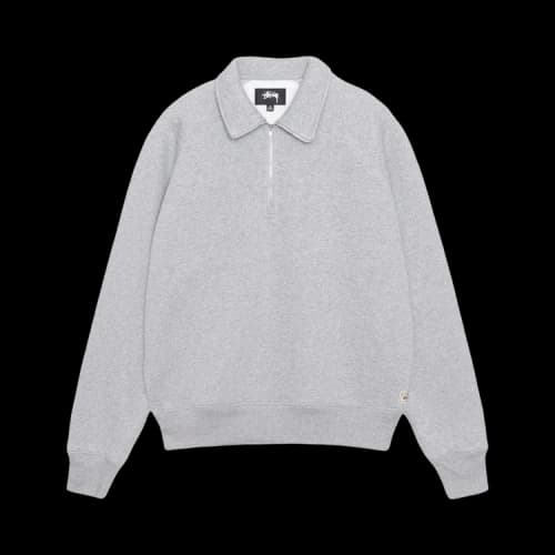 Stussy Relaxed Half Zip 'Ash Heather'