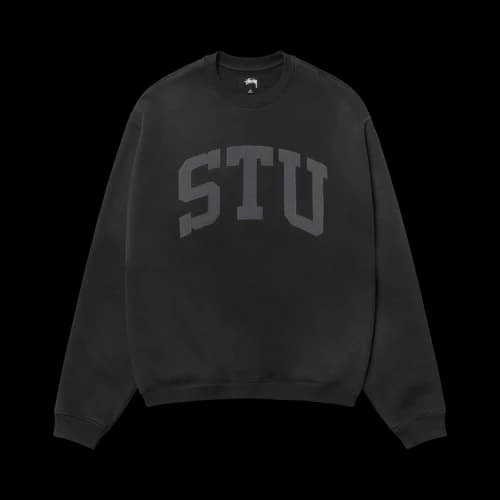 Stussy Stu Appliqué Crew 'Black'