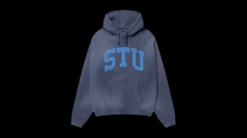Stussy Stu Applique Hoodie Blue