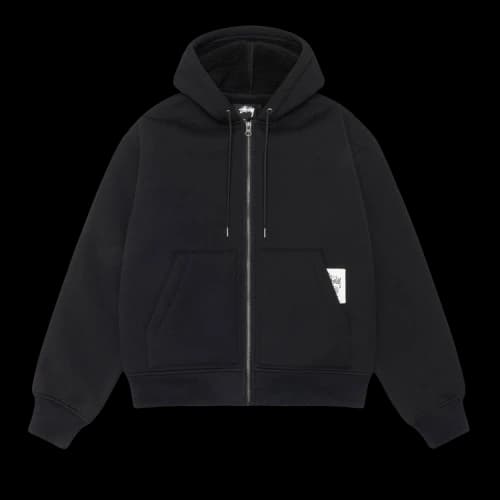 Stussy Bonded Sherpa Hoodie 'Black'