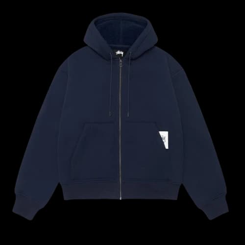 Stussy Bonded Sherpa Hoodie 'Blue'