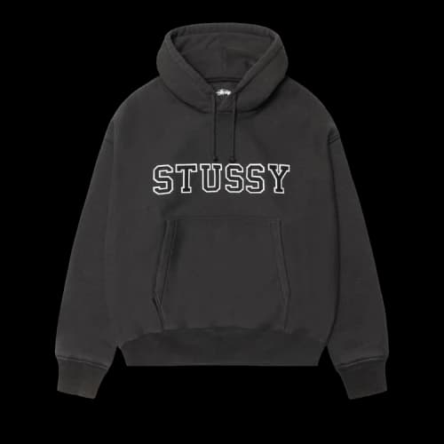 Stussy Felt Applique Hoodie Black